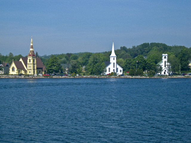 Three churches, Mahone Bay, NS