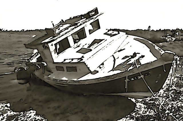 Black & White Boat